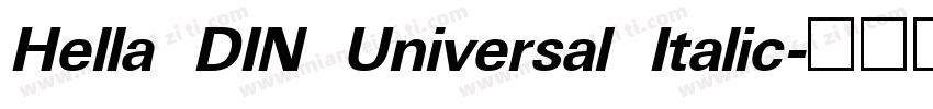 Hella DIN Universal Italic字体转换